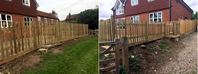 Round-top picket fencing, Wantage